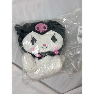 Veakeqe 10” Kuromi-Inspired Plush Toy Cute Pink Skull Black White Character